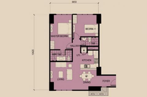 Two-Bedroom Unit Type 01