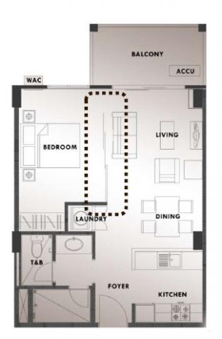 Kasa Luntian 1-Bedroom Unit Floor Plan