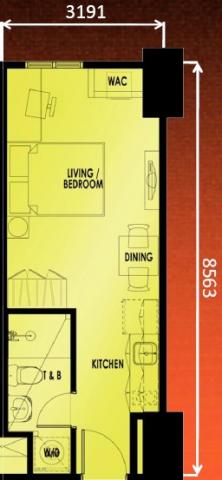 KROMA Tower Studio Unit Floor Plan