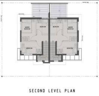 Twin Home Second Level Plan
