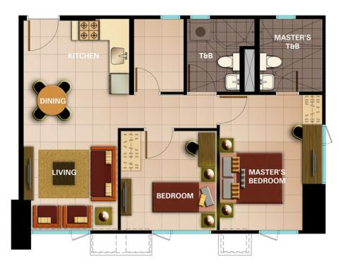 Typical 2-Bedroom Unit Layout