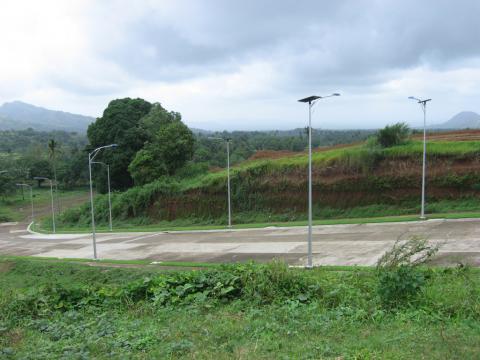 Solar Powered Street Lights Actual Photo